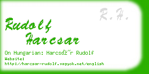 rudolf harcsar business card